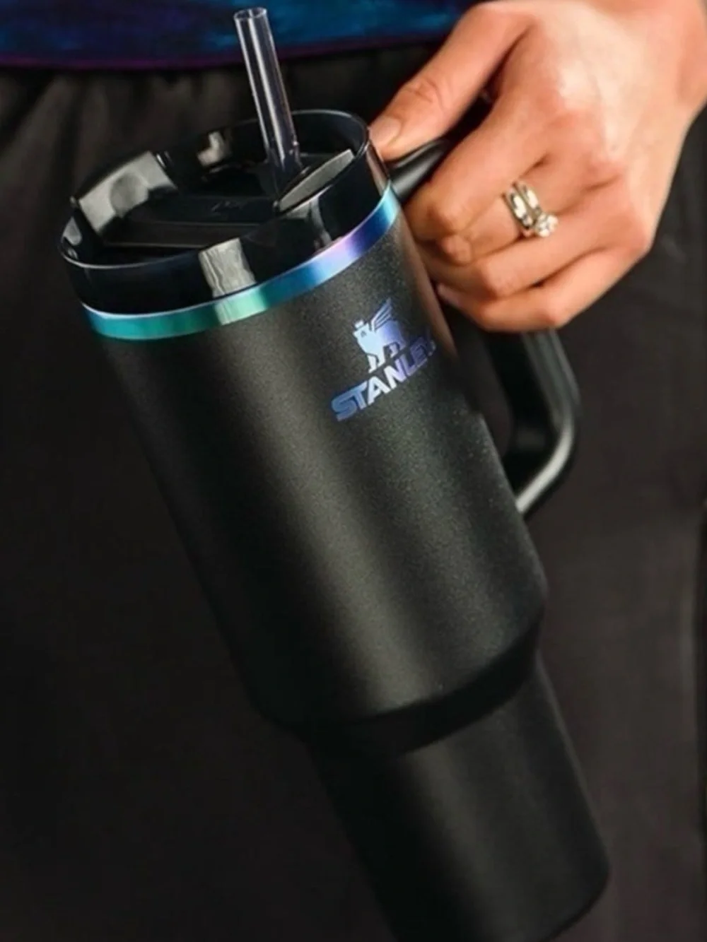 NWT Stanley 40 oz. Quencher H2.0 FlowState Tumbler - Black Chroma - Picture 2 of 5